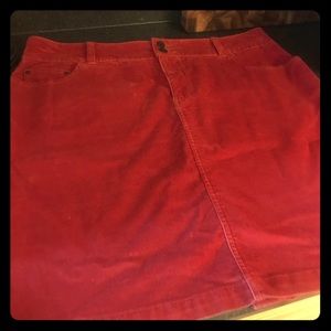 Woman’s corduroy skirt